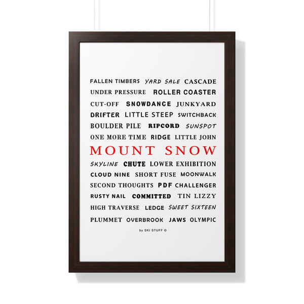 Mount Snow - Framed Vertical Poster