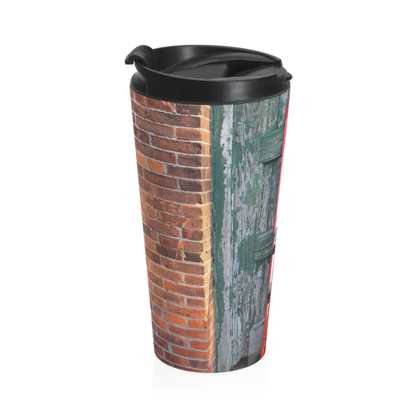 skiing inspired travel mug