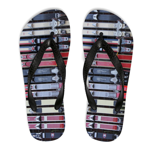 Unisex Flip-Flops - Vintage Skis