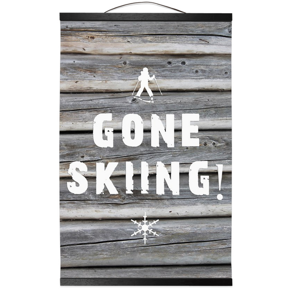 Hanging Canvas Print - Gone Skiing