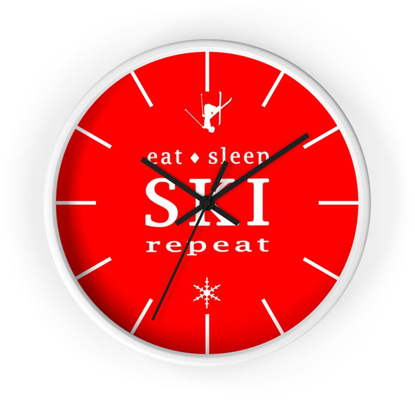 Wall clock - Eat Sleep SKI Repeat
