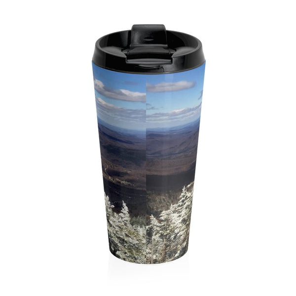 skiing inspired travel mug