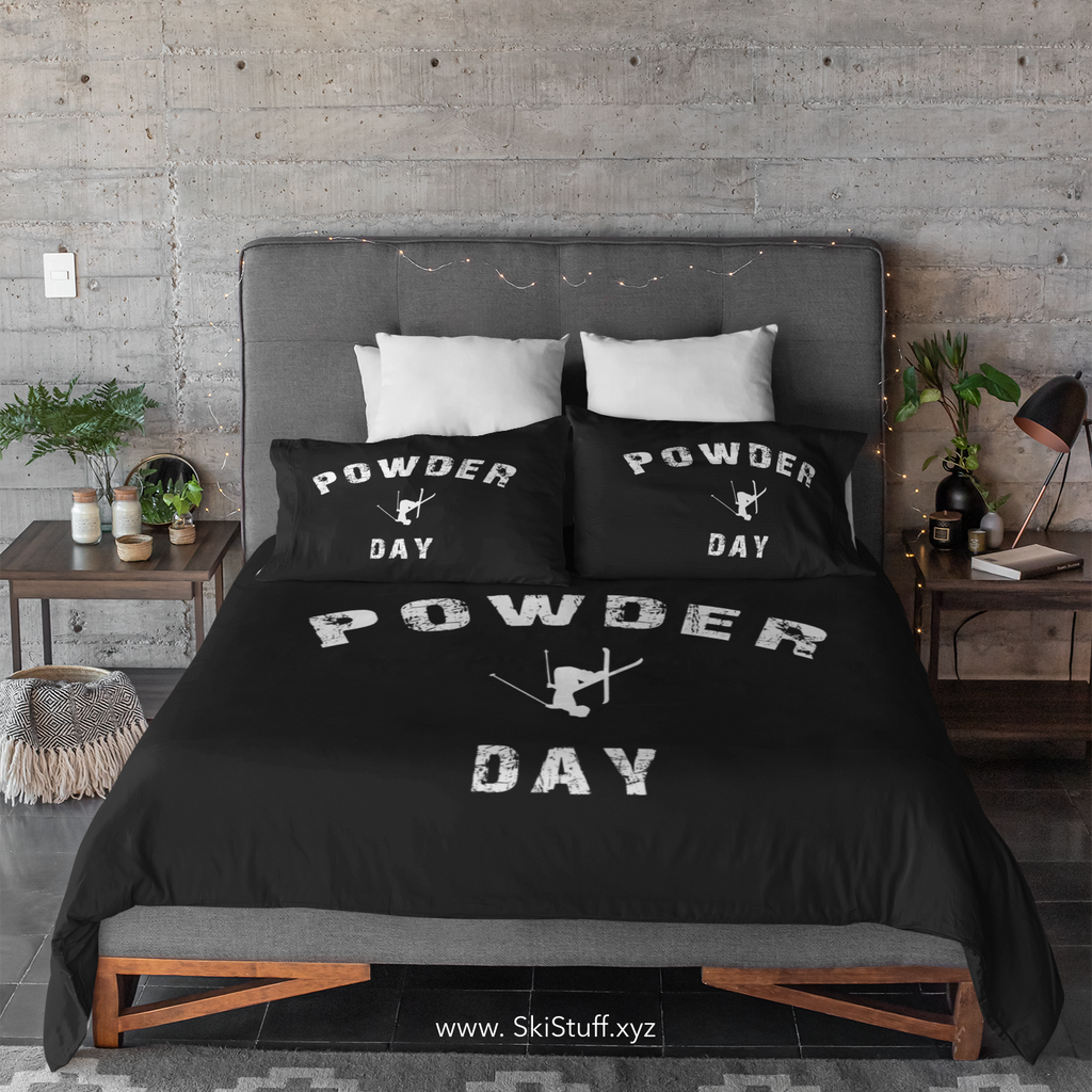 Powder Day Black - Duvet Cover