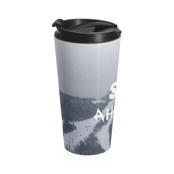 Ski Aholic - Stainless Steel Travel Mug