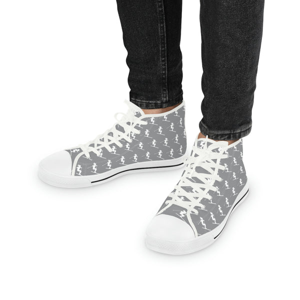 Skiers Gray - Men's High Top Sneakers