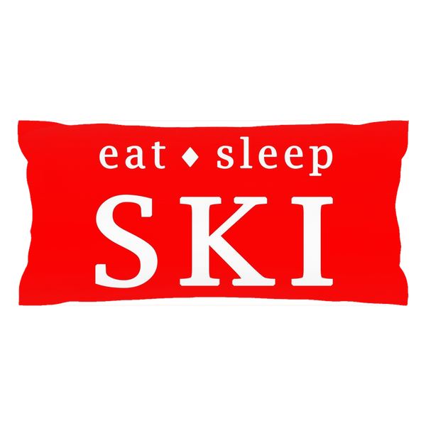 Eat Sleep Ski Red - Pillow Sham