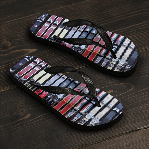 Unisex Flip-Flops - Vintage Skis