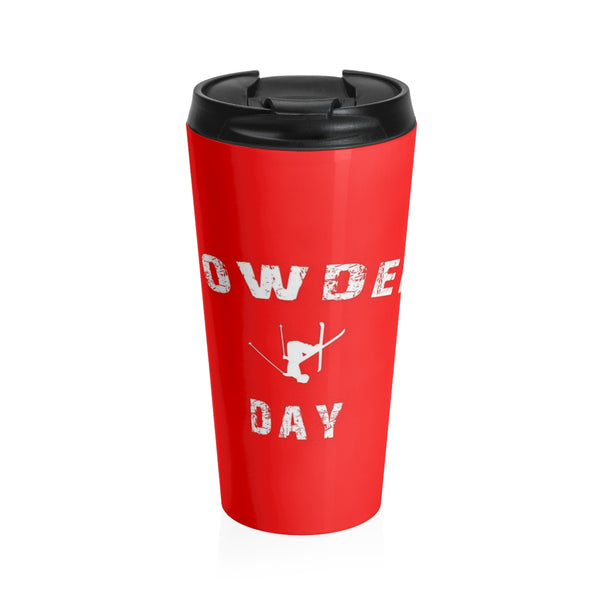 skiing inspired travel mug