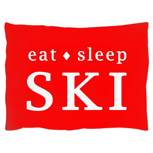 Eat Sleep Ski Red - Pillow Sham