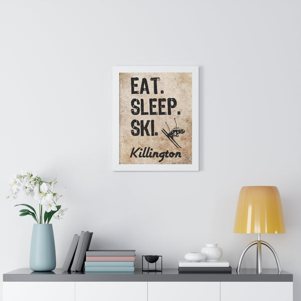 Eat Sleep Ski Killington - Framed Vertical Poster