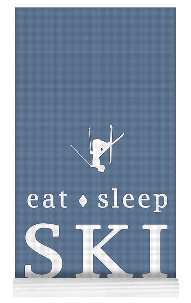 Eat Sleep SKI Blue - Yoga Mat