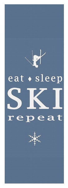 Eat Sleep SKI Blue - Yoga Mat