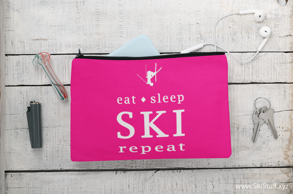 Eat Sleep SKI - Accessory Pouch w T-bottom