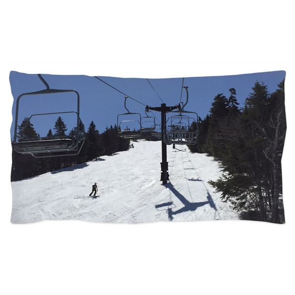 Blue Bird Skiing - Pillow Sham