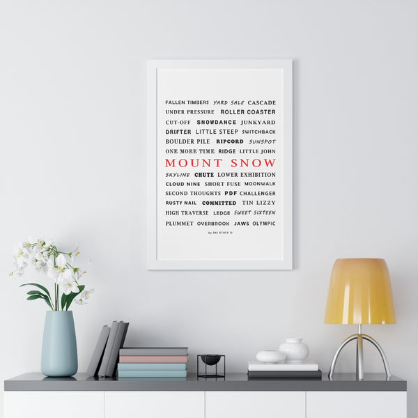 Mount Snow - Framed Vertical Poster