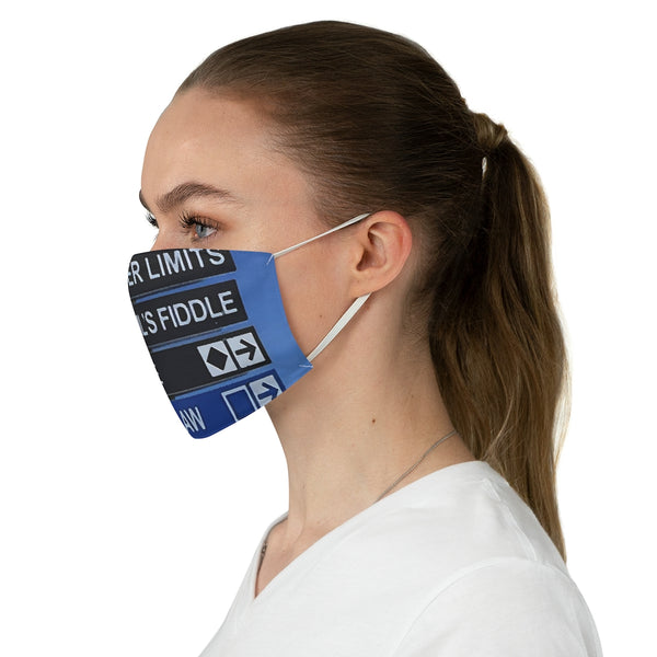 Ski Trail Signs - Fabric Face Mask