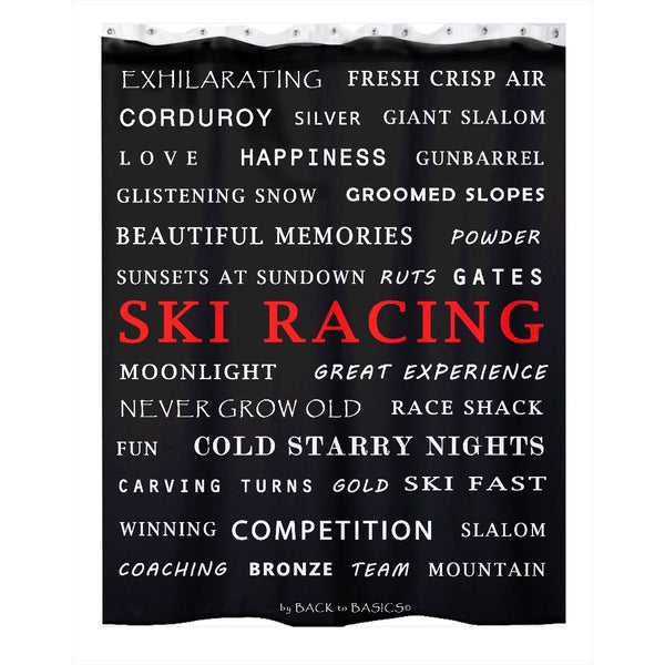 Ski Racing - Shower Curtain