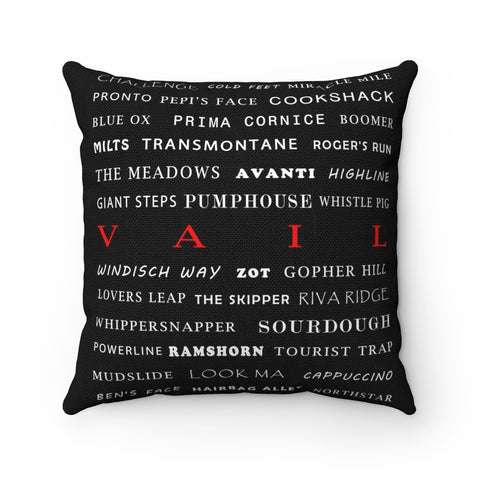 Skiing Trails Vail - Throw Pillow