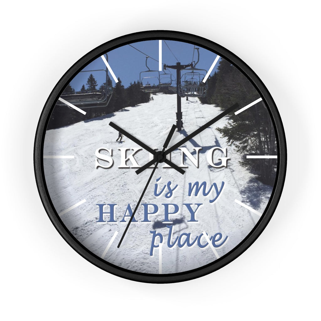 Wall Clock - Skiing is My Happy Place
