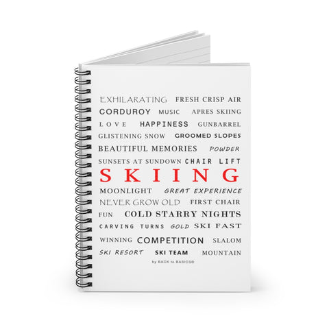 skiing inspired notebook