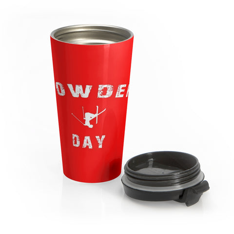 skiing inspired travel mug