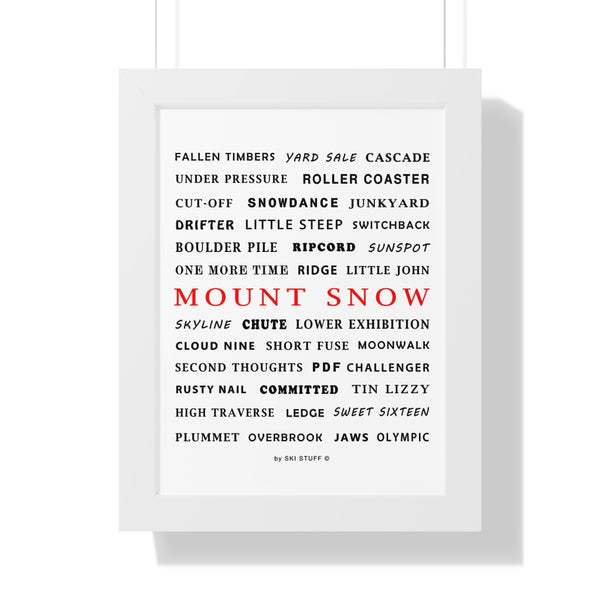 Mount Snow - Framed Vertical Poster