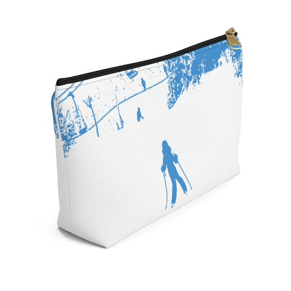 Little Skier Blue - Accessory Pouch w T-bottom