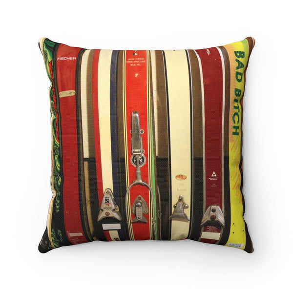 Skis and Bindings - Throw Pillow