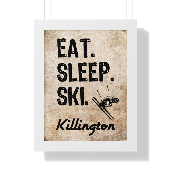 Eat Sleep Ski Killington - Framed Vertical Poster