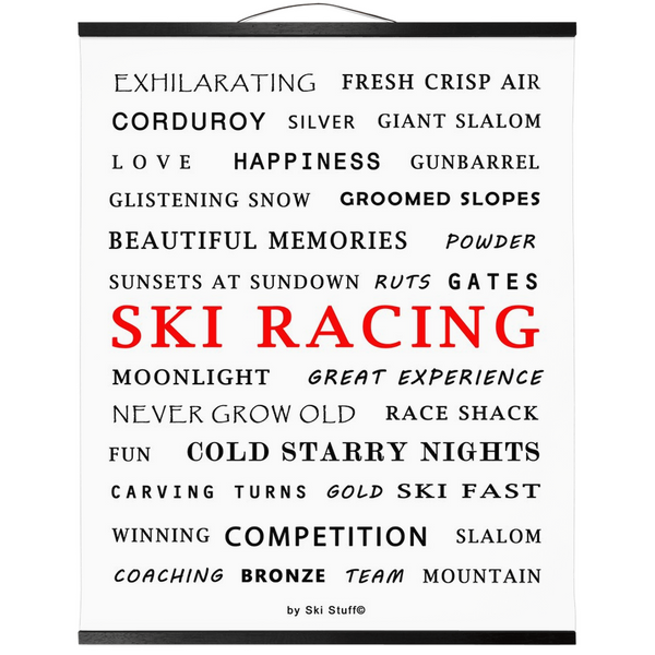 Hanging Canvas Print - Ski Racing