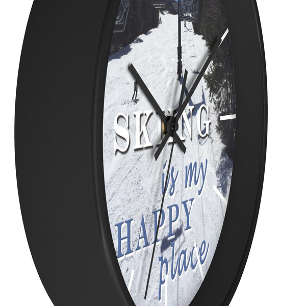 Wall Clock - Skiing is My Happy Place