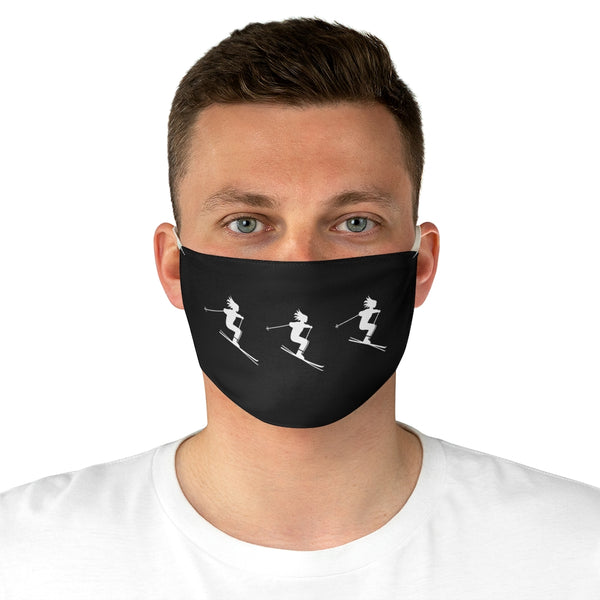 Skier Black - Fabric Ski Face Mask