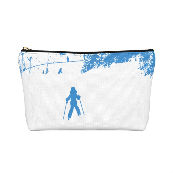 Little Skier Blue - Accessory Pouch w T-bottom