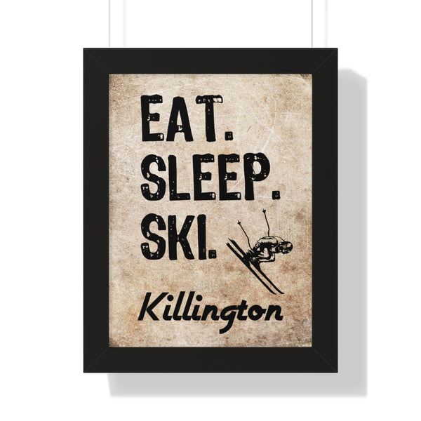 Eat Sleep Ski Killington - Framed Vertical Poster