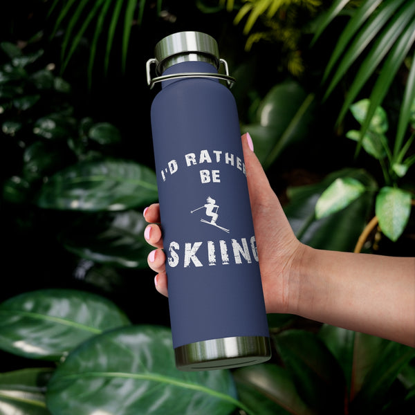 I'd rather be Skiing, Vacuum Insulated Bottle, Skiing Bottle, Skier Gifts