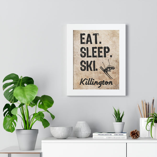 Eat Sleep Ski Killington - Framed Vertical Poster