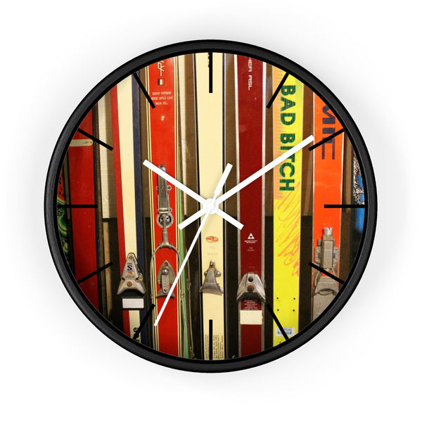 Wall Clock - Vintage Skis