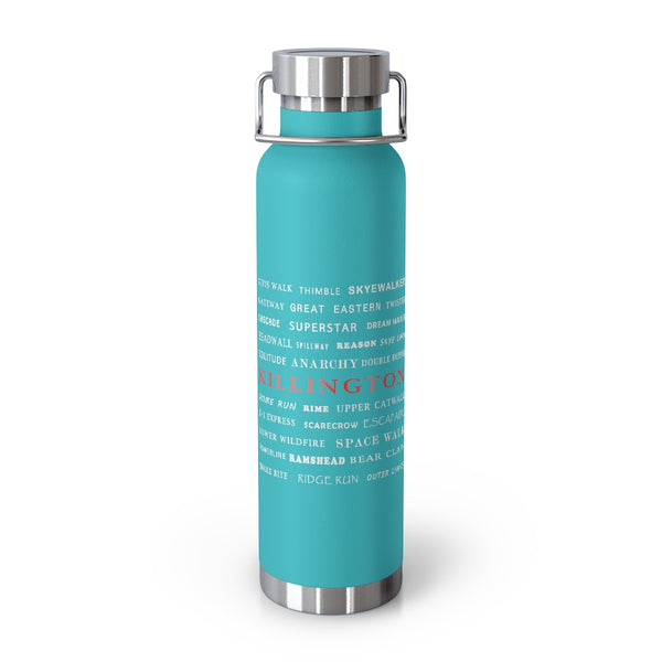 Killington Skiing Trails, Vacuum Insulated Bottle, Skiing Bottle, Skier Gifts