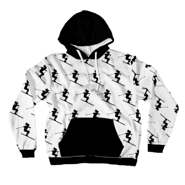 All-Over Print Pullover Hoodie - Skiers