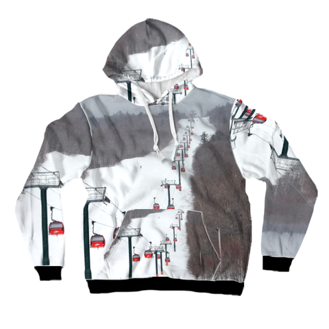 All-Over Print Pullover Hoodie - Stowe Gondola