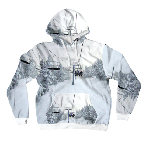 All-Over Print Pullover Hoodie - Chair Lift Vermont