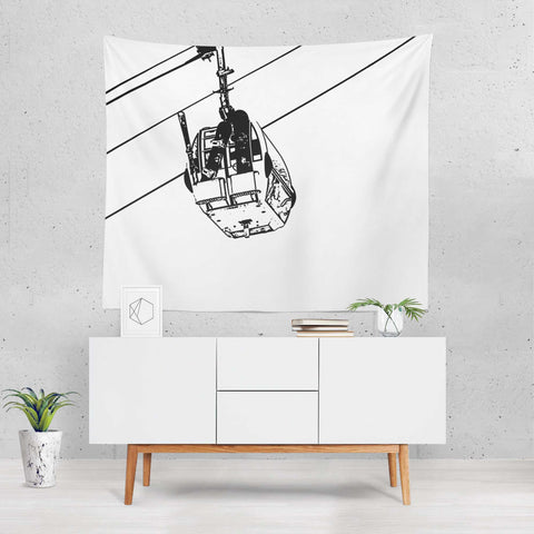 Ski Gondola - Wall Tapestry