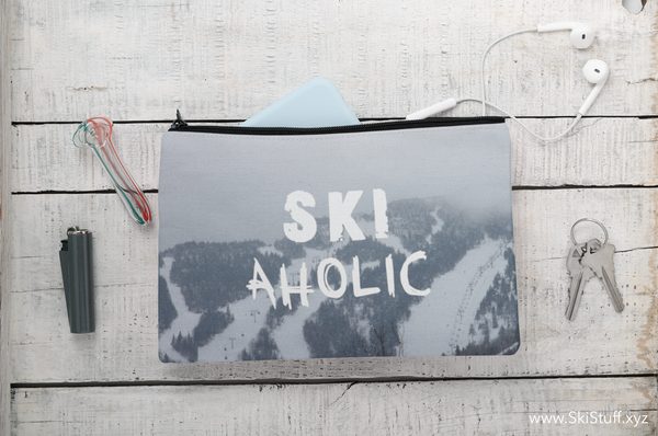 Ski Aholic - Accessory Pouch w T-bottom