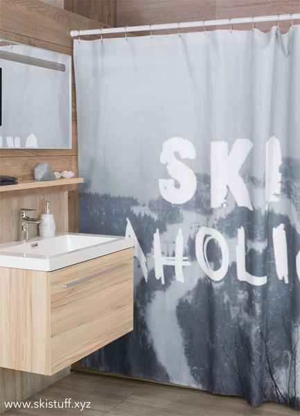 Ski Aholic - Shower Curtain