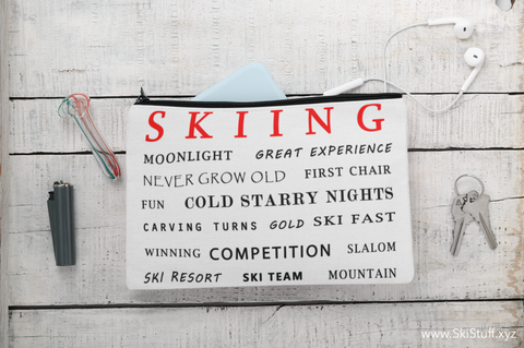 Skiing Memories - Accessory Pouch w T-bottom