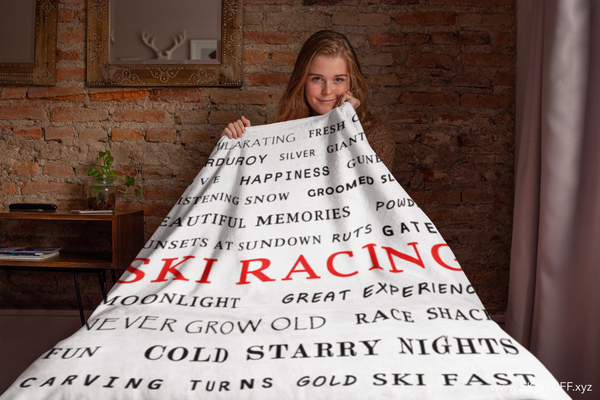 Ski Racing - Throw Blanket